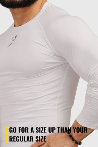 Compression Fullsleeves T-shirt White