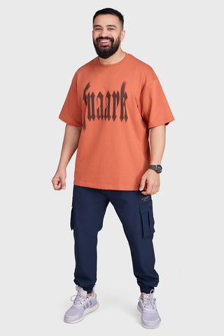 Blurred Oversized T-shirts Rust