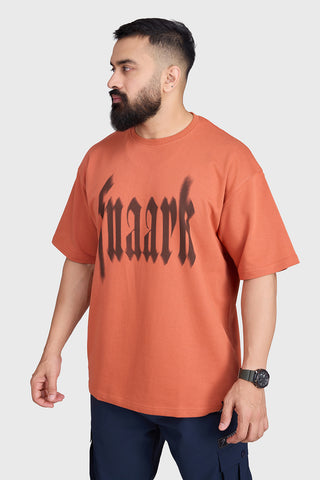 Blurred Oversized T-shirts Rust