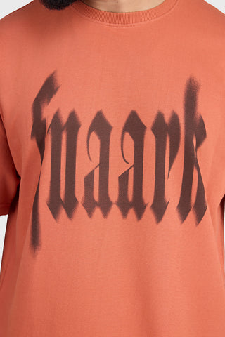 Blurred Oversized T-shirts Rust