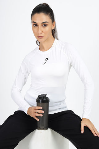 Compression Full T-shirt White