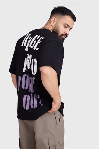 Rage Oversized T-shirts Black